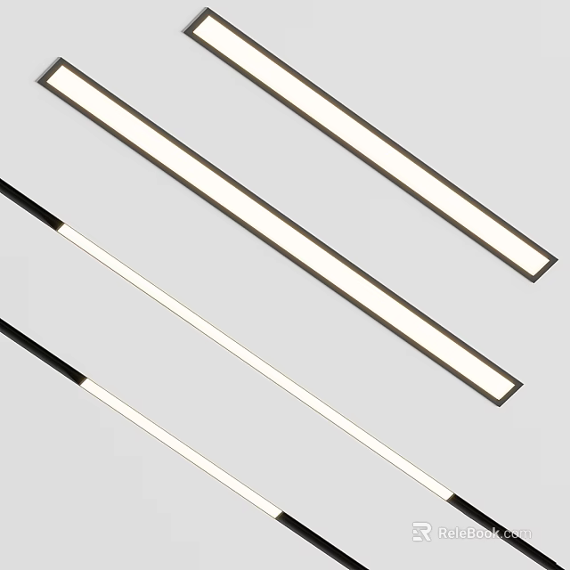 Linear Design LED Downlights And Spotlights For Modern Ceiling Lighting 3d model