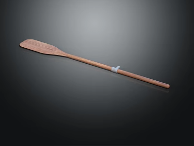 Handcrafted Wooden Paddle Essential Tool For Classic Watercraft Rowing And Navigation 3d model