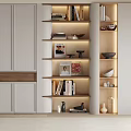 Decorative Cabinet Bookcase Shelf 3d model