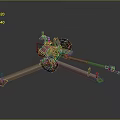 laser tower turret turntable sci-fi tower defense game tower defense sci-fi turret game turret game turret 3d model