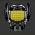 Durable Car Parts White Frame With Yellow Black Comfortable Seating Components