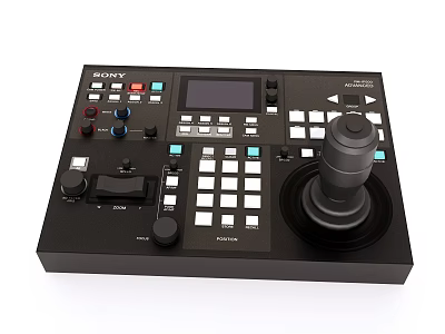 Sony Professional Control Panel with Multiple Buttons Knobs Joystick and Display Screen 3d model