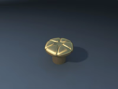 Shiny Golden Road Facility Petal Shaped Design Metal Base Reflective Pavement Marker 3d model