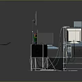 Modern Computer Workstation With Multiple Monitors Curved Desk Speakers And Cable Management