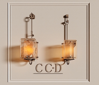 Modern CCD wall lamp chandelier combination 3d model