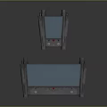Dual Metallic Control Panel Devices With Black Screens Buttons And Gray Frames