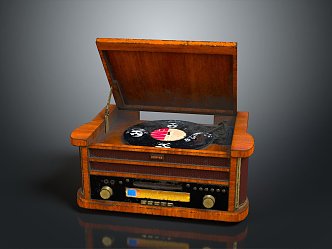 Jukebox Old-fashioned record player film machine Old-fashioned film player record player Old-fashioned record player music equipment 3d model