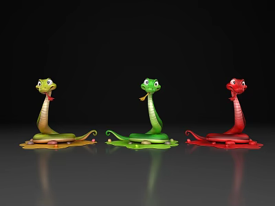 Snake Cartoon Snake Snake Cartoon Cartoon Material Cartoon Animal Animal Character Beauty Art Beauty Decoration 3d model