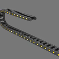 Gray Industrial Cable Chain With Yellow Dots For Machinery Cable Management