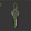 Elegant Gold Key Shaped Jewelry Pendant With Shiny Surface And Luxury Design
