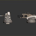 Turret Turntable Railgun Sci-fi Tower Defense Game Tower Defense Sci-fi Turret Game Turret Game Battery 3d model