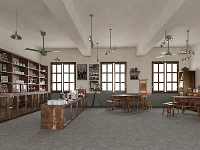 Organized Supermarket Department Store Interior With Shelves Full Of Groceries And Household Products 3d model