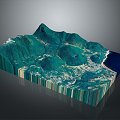 Geography, topography, mountain shape, ridge, ridge, valley, mountain range, canyon, geomorphology, mountain peak, mountain body 3d model