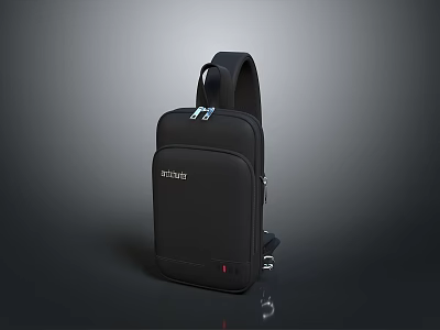 Black INCASE Backpack With Durable Material And Zippers For Daily Use 3d model