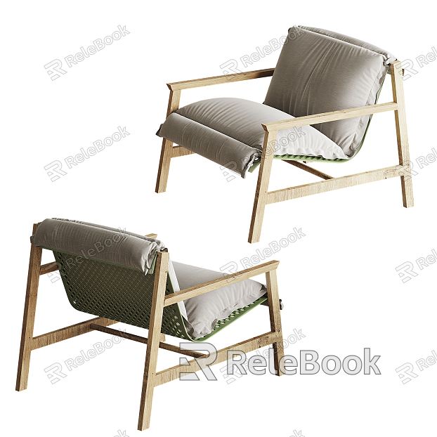 Modern armchair single chair model