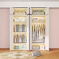 Modern Spacious White Wardrobe With Built In Warm Lights For Tidy Clothes And Organized Storage