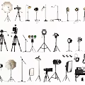 Professional Commercial Photography Equipment With Tripods Studio Lights Umbrellas And Stands