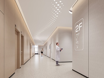 Modern Corridor Hospital Corridor 3d model