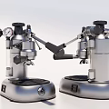Two Stainless Steel Kitchen Appliances With Black Knobs And Pressure Gauges