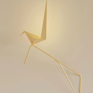 Thousand paper crane wall lamp decorative lamp art lamp 3d model