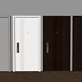 Modern Hinged Doors in White and Dark Brown Designs with Handles and Locks