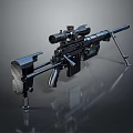 Modern Tactical Sniper Rifle With High Precision Scope And Bipod Support 3d model