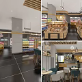 Supermarket Department Store Interior Design With Organized Shelves Various Products And Bright Lighting