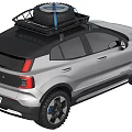 Volvo SUV Showcasing Roof Rack And Luggage With Modern Style