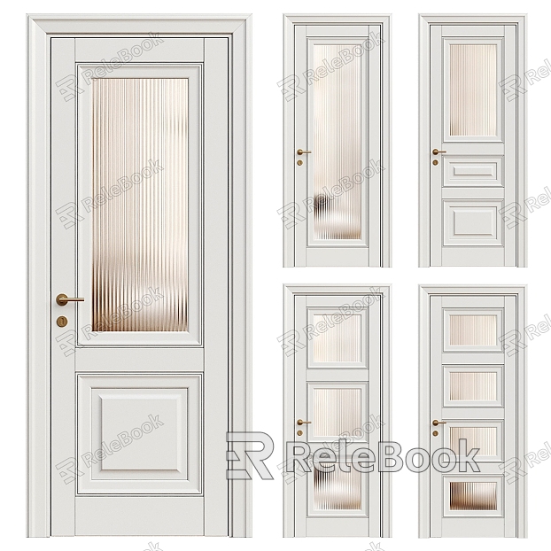 Swing door glass door single door model