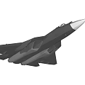 Modern Fighter Jet In Flight Showcasing Sleek Design And Dark Background 3d model