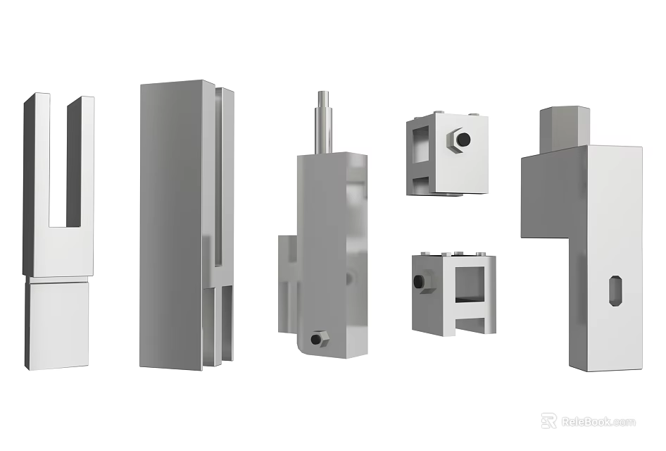 Assorted Metal Hardware Tools Components With Diverse Structural Shapes And Designs 3d model 