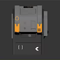 Industrial Machine With Gray Yellow Exterior Digital Display Control Buttons And Bottom Compartment