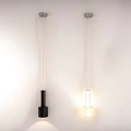 Modern Minimalist Pendant Lights Black And White Design Hanging On White Wall