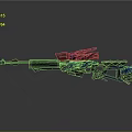 Futuristic Sci Fi Weapon Design With Blue Glowing Accents And Mechanical Structure