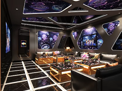 Light Luxury KTV 3d model