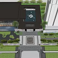 Landscape of new Chinese style sales office building demonstration area 3d model