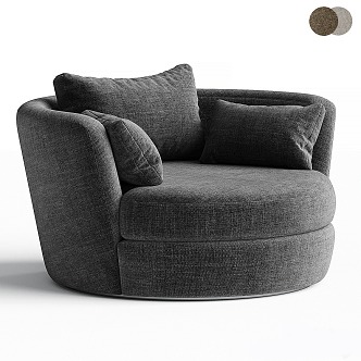 Modern Single Sofa Leisure Chair Single Chair Arm Chair Fabric Leisure Chair 3d model