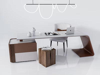 Modern Office Desk and Chair Desk and Chair Office Desk and Chair 3d model