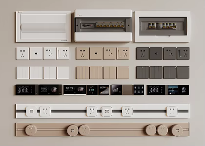 Modern socket 3d model