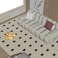 Modern Combination Sofa 3d model