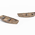 Two Vintage Handcrafted Wooden Boats With Classic Design And Seats