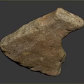 Reddish Brown Stone Sculpture Carving with Irregular Shape and Raw Textured Surface