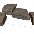 Natural Stone And Wood Materials With Rough Texture For Home Decoration