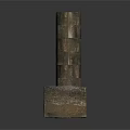 Vintage Industrial Equipment with Square Main Body Grilled Opening and Cylindrical Section