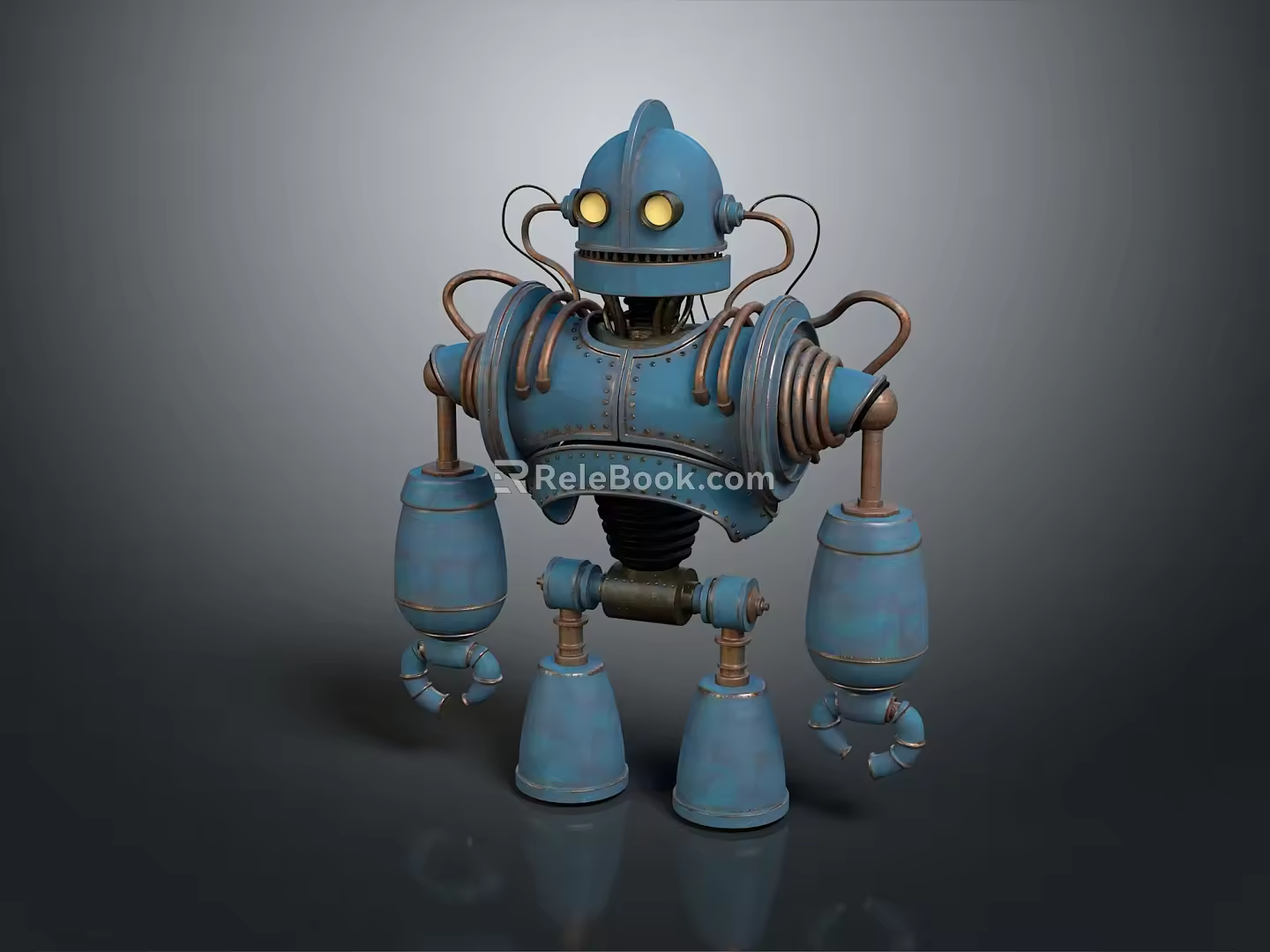Robot Assistant Small Robot Butler Robot Butler Figure Game Figure 3d model
