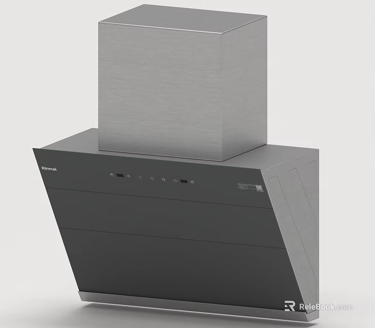 Hisense Kitchen Range Hood With Silver And Black Design Efficient Ventilation 3d model 