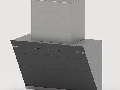 Hisense Kitchen Range Hood With Silver And Black Design Efficient Ventilation 3d model