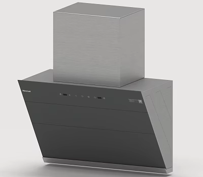 Hisense Kitchen Range Hood With Silver And Black Design Efficient Ventilation 3d model