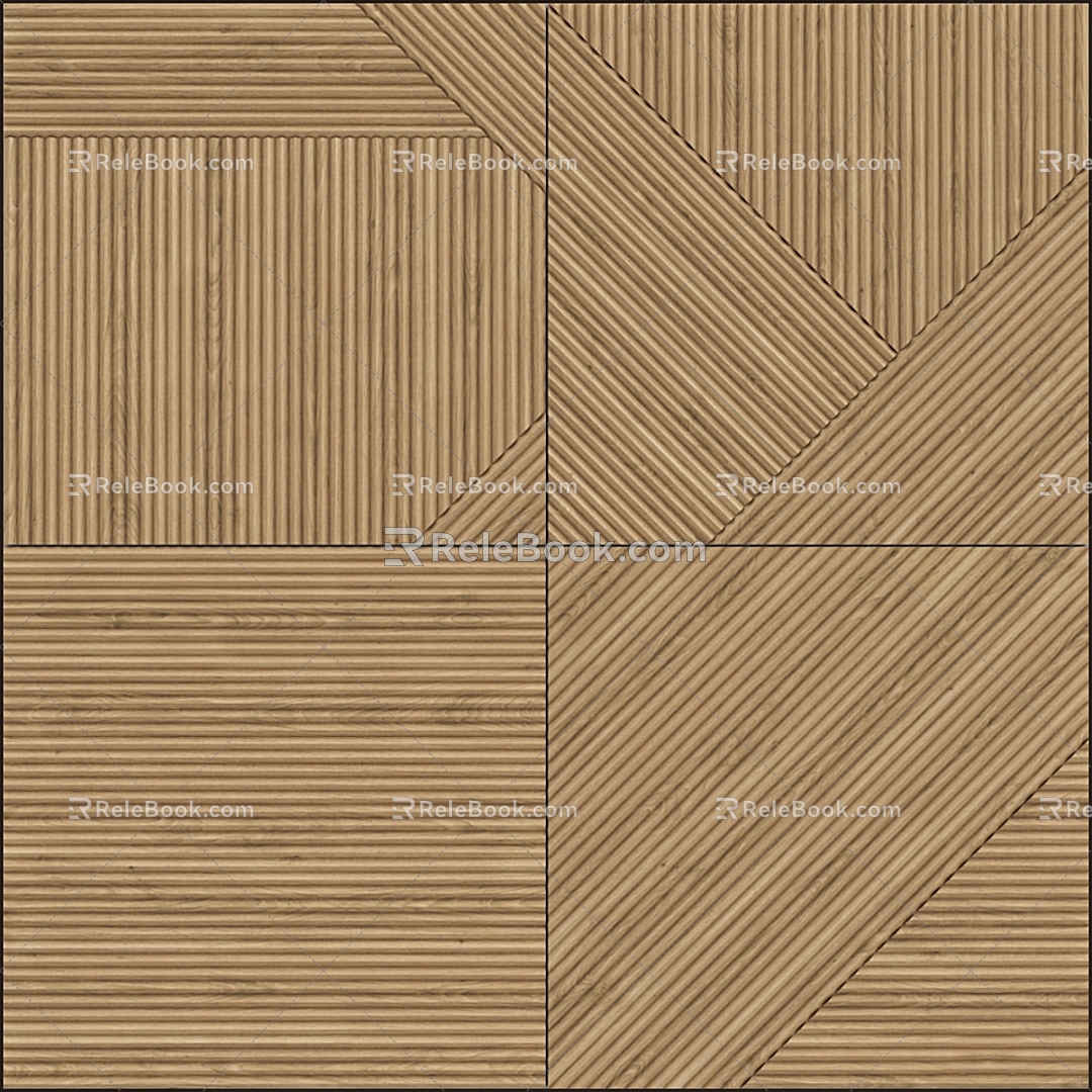 Molding wood veneer wall panel 3d model