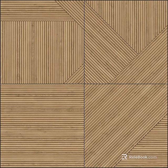Wooden Wall Panels With Various Striped And Geometric Patterns For Interior Design 3d model 